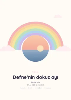 Pastel Rainbow keepsake book cover