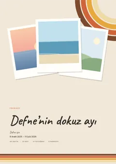Retro Polaroid keepsake book cover