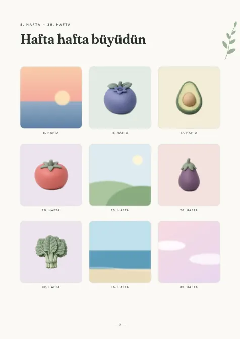 Sample page: Week by week (Sage Garden)